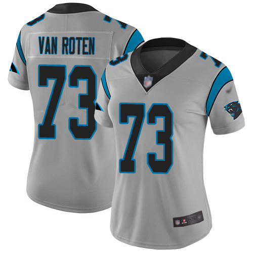 Carolina Panthers Limited Silver Women Greg Van Roten Jersey NFL Football #73 Inverted Legend->carolina panthers->NFL Jersey